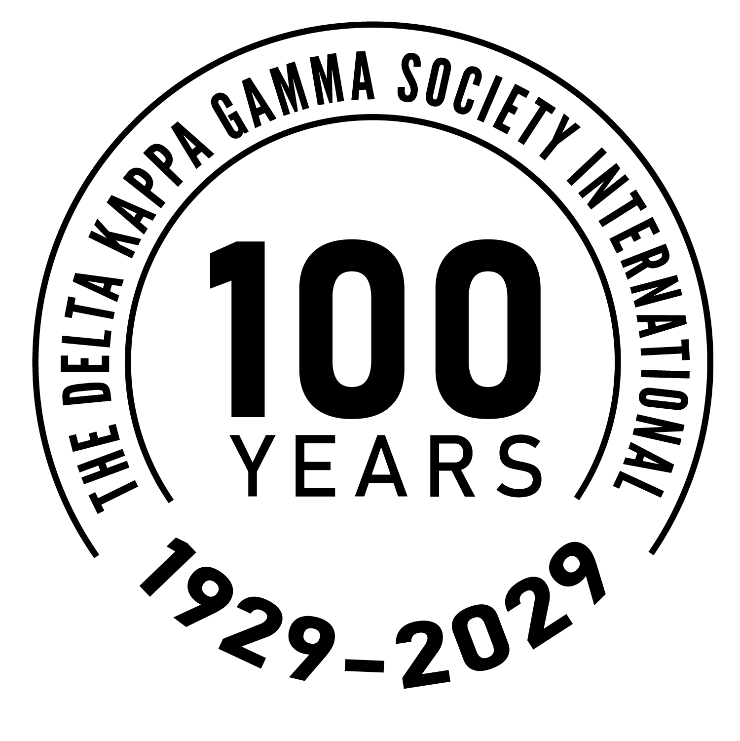 Centered Black Centennial Graphic